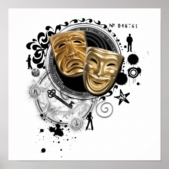 Alchemy of Acting Drama Masks Poster (Front)