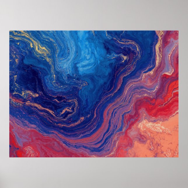 “Alchemy of Currents” – A Colourful Abstract Poster (Front)