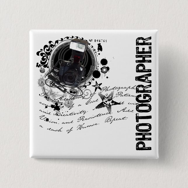 Alchemy of Photography (Photographer) 2 Inch Square Button (Front)