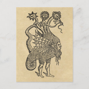 Alchemy Serpent Symbol Postcard