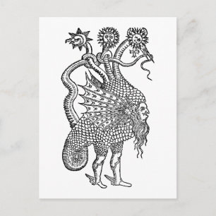 Alchemy Serpent Symbol Postcard