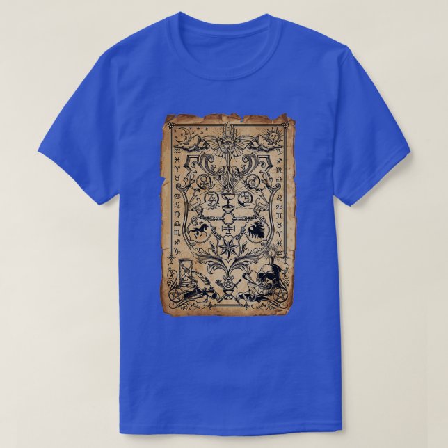 Alchemy Spell Scroll T-Shirt (Design Front)