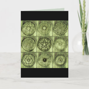 alchemy symbols greeting card