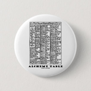 Alchemy Table (Medieval Chemistry Symbols) 2 Inch Round Button