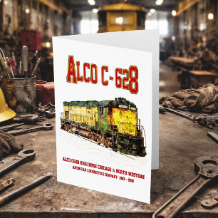 Alco C-628 aka Alco Century 628 Diesel Locomotive Thank You Card
