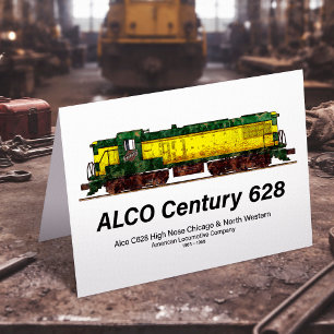 Alco C-628 aka Alco Century 628 Diesel Locomotive Thank You Card