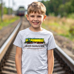 Alco C-628 Diesel Locomotive and American flag T-Shirt