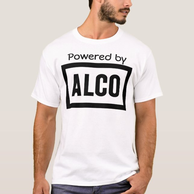 ALCO - Powered by Alco Locomotive Company T-Shirt (Front)