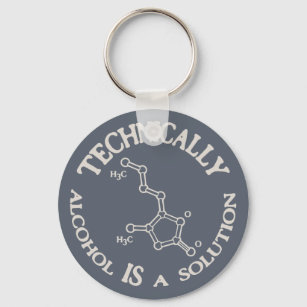 Alcohol, A Solution Keychain