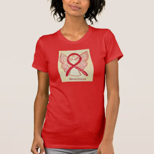 Alcohol Abuse Awareness Red Ribbon Angel Shirt
