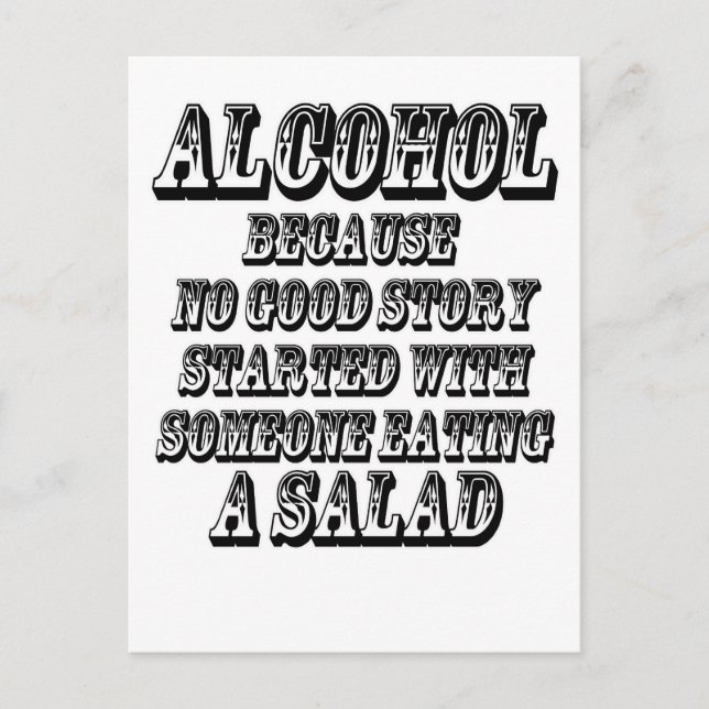 ALCOHOL - Because Postcard (Front)