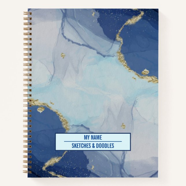 Alcohol blue ink Notebook (Front)