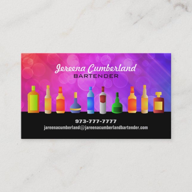 Alcohol Business Cards (Front)