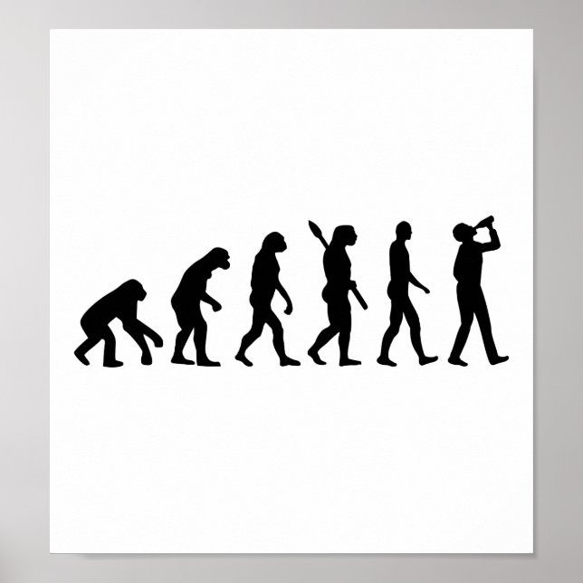 Alcohol drinking evolution poster (Front)