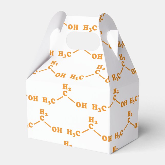 Alcohol Ethanol Molecular Chemical Formula Favor Box (Front Side)