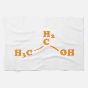Alcohol Ethanol Molecular Chemical Formula Kitchen Towel