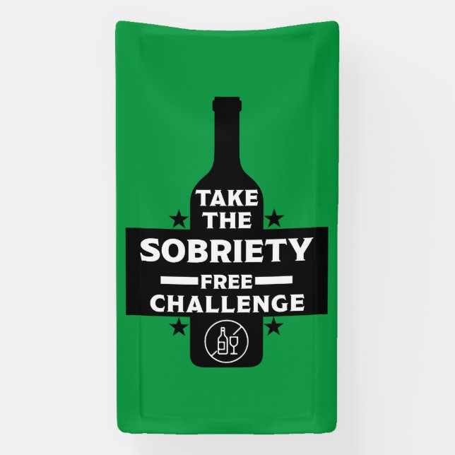  Alcohol Free And Sober Banner (Vertical)