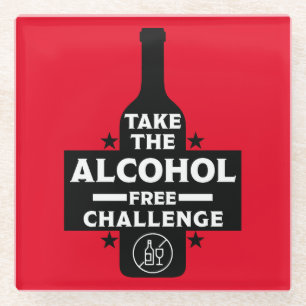  Alcohol Free And Sober Glass Coaster