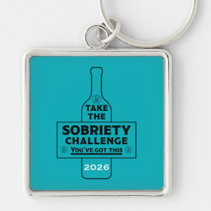 Alcohol Free And Sober Keychain