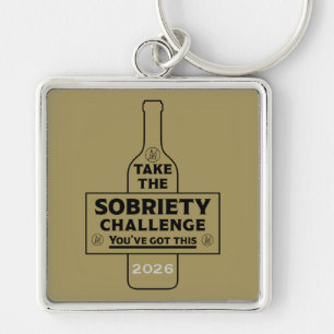 Alcohol Free And Sober Keychain