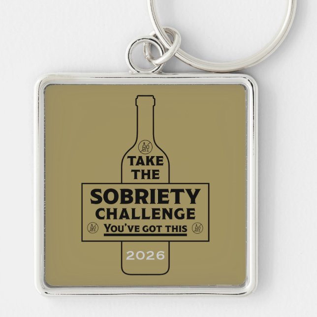  Alcohol Free And Sober Keychain (Front)