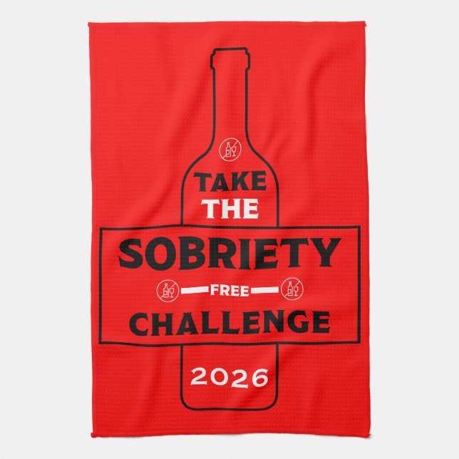  Alcohol Free And Sober Kitchen Towel (Vertical)