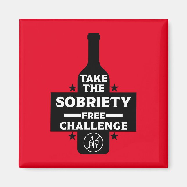  Alcohol Free And Sober Magnet (Front)