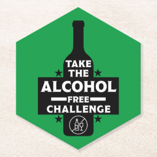 Alcohol Free And Sober Paper Coaster