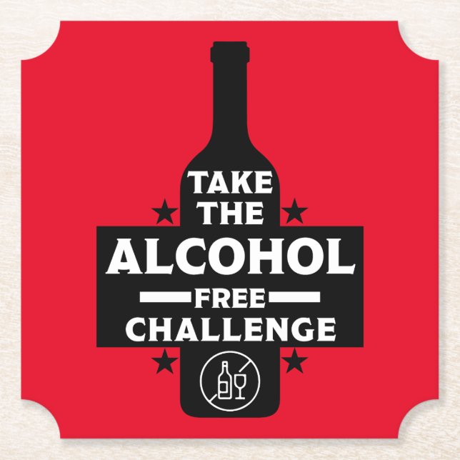  Alcohol Free And Sober Paper Coaster (Front)