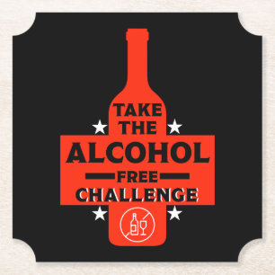 Alcohol Free And Sober Paper Coaster
