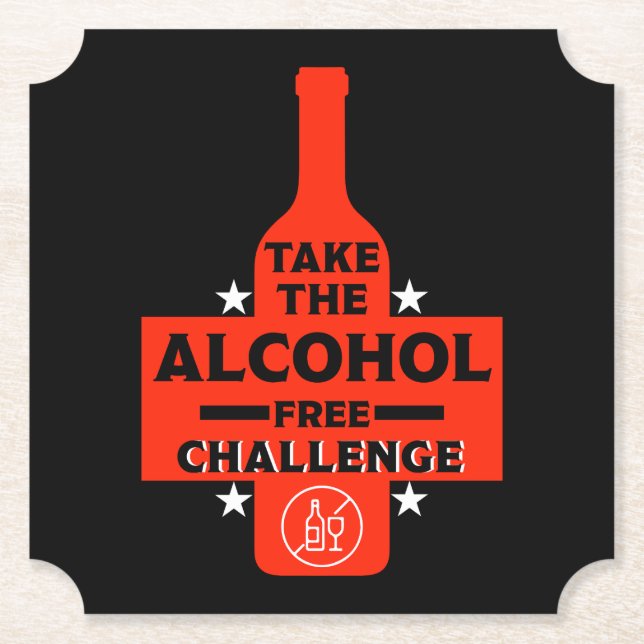  Alcohol Free And Sober Paper Coaster (Front)