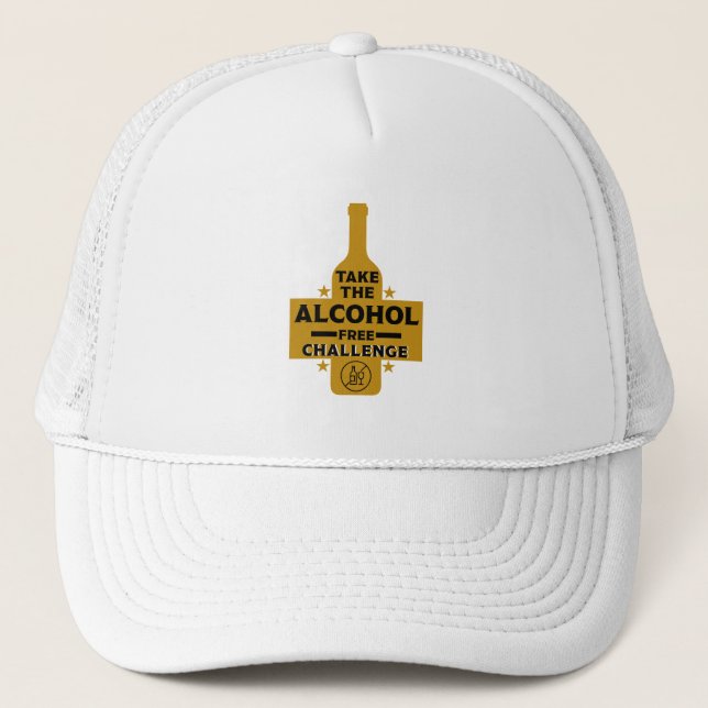  Alcohol Free And Sober Trucker Hat (Front)