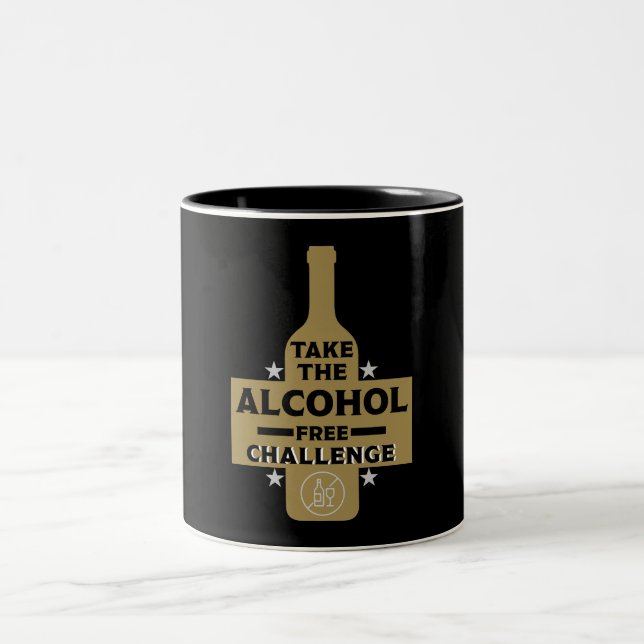  Alcohol Free And Sober Two-Tone Coffee Mug (Center)