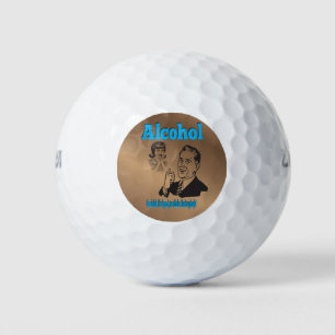 Alcohol Humour Gag Jokester Golf Balls