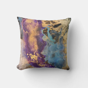 Alcohol Illustration. Decoration Paint. Bright Col Throw Pillow