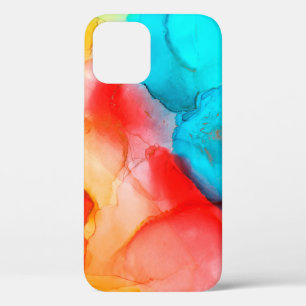 Alcohol ink abstract background, macro photoabstra iPhone 12 case