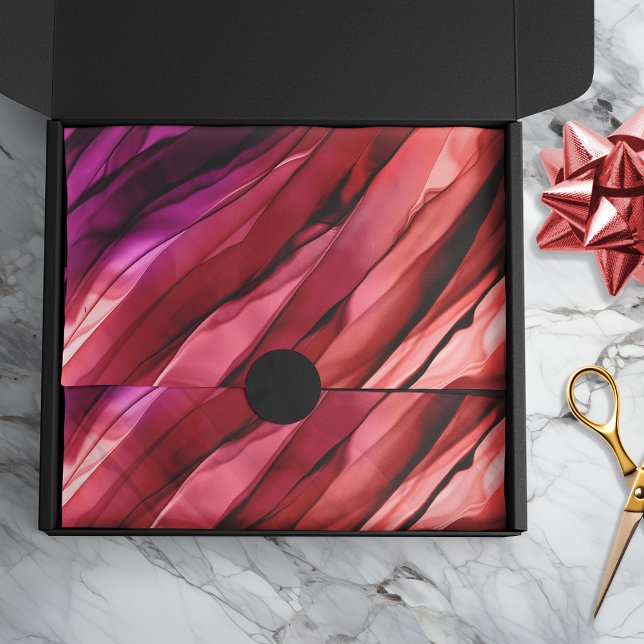 Alcohol Ink Abstract Layer Multi Shades of Reds Tissue Paper (Creator Uploaded)