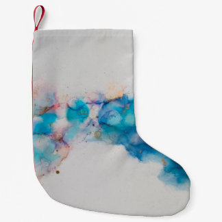 Alcohol Ink Art. Abstract painting. Alcohol Ink ba Small Christmas Stocking