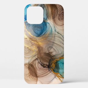 Alcohol Ink, Bleached Mineral Abstract. iPhone 12 Case
