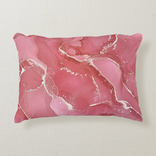 Alcohol ink colors translucent. Abstract multicolo Accent Pillow (Front)