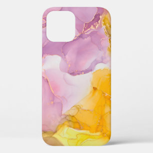 Alcohol ink colors translucent. Fluid Art. Modern  iPhone 12 Case