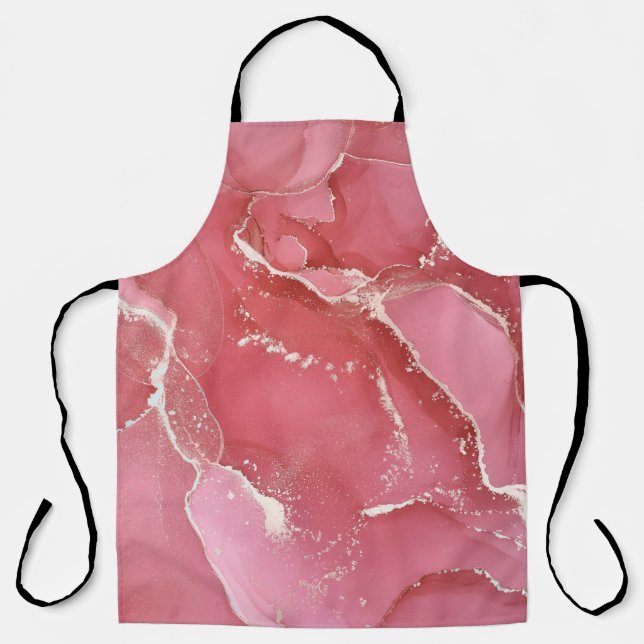Alcohol ink colours translucent. Abstract multicol Apron (Front)
