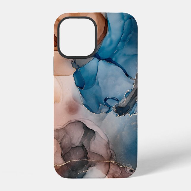 Alcohol ink colours translucent. Abstract multicol iPhone Case (Back)