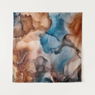 Alcohol ink colours translucent. Abstract multicol Tapestry