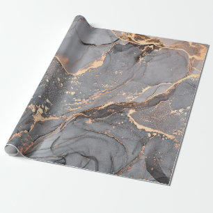 Alcohol ink colours translucent. Abstract multicol Wrapping Paper