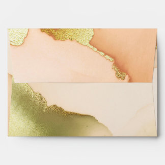 Alcohol Ink Gold Elegant Envelope