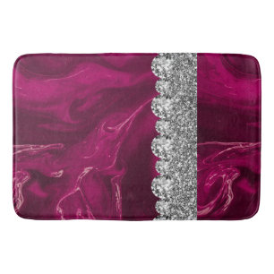 Alcohol Ink Interior Design Home Glitter Marble Bath Mat
