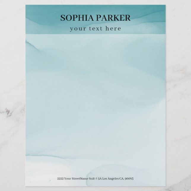 Alcohol Ink  Letterhead (Front)