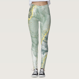 Alcohol ink marble leggings