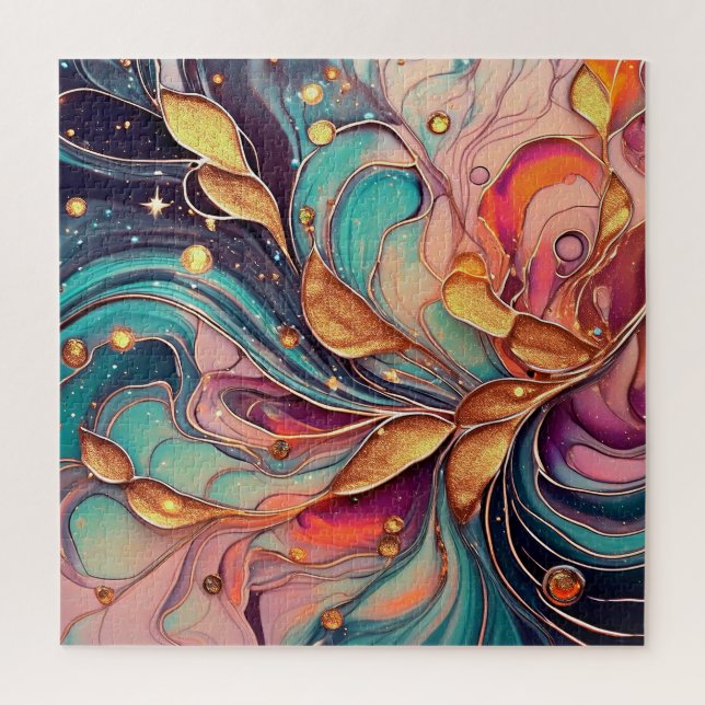 Alcohol Ink Puzzle (Vertical)